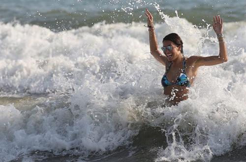 Elisabetta Gregoraci Bikini Pictures Elisabetta Gregoraci sexy thong bikini showing her sexy ass and cleavage at the beach seen by paparazzi.