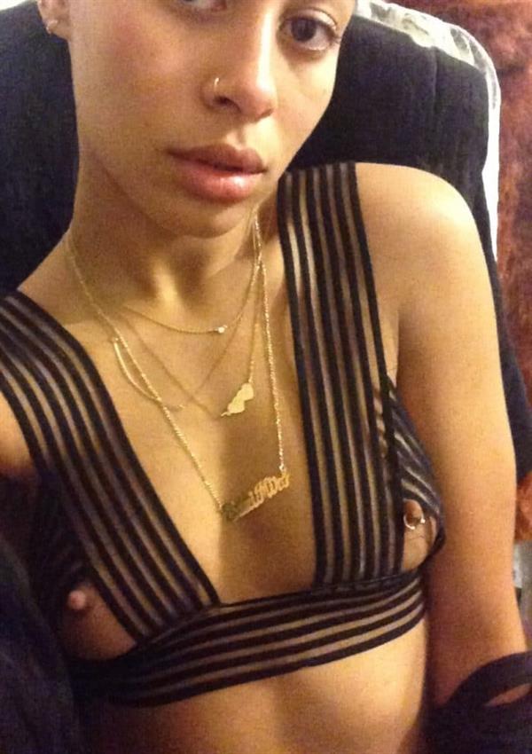 Sami Miro taking a selfie and - breasts