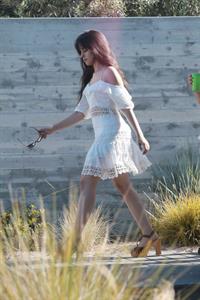 Camila Cabello sexy ass in a white dress seen with Shawn Mendes by paparazzi.


