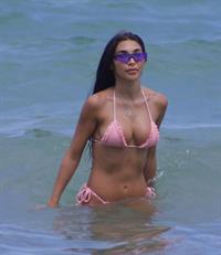 Chantel Jeffries sexy ass in a bikini at the beach in Miami seen by paparazzi showing nice cleavage.























