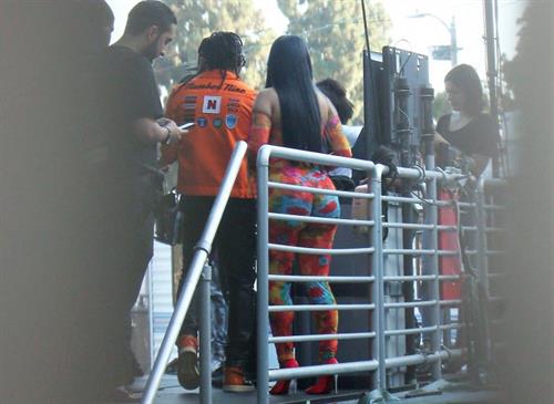 Cardi B Pictures Cardi B boobs and booty on display on and off stage showing nice cleavage and her sexy ass in a tight dress.