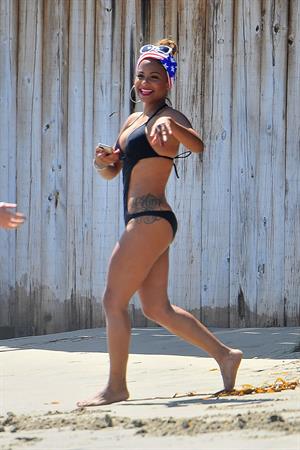Christina Milian at the beach
