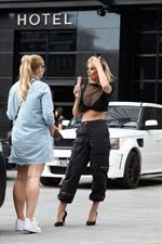 Rhian Sugden big boobs showing nice cleavage seen by paparazzi.
















