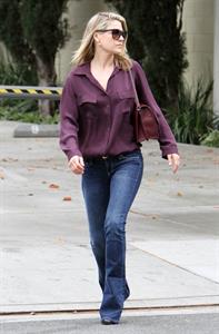 Ali Larter Purple top and jeans