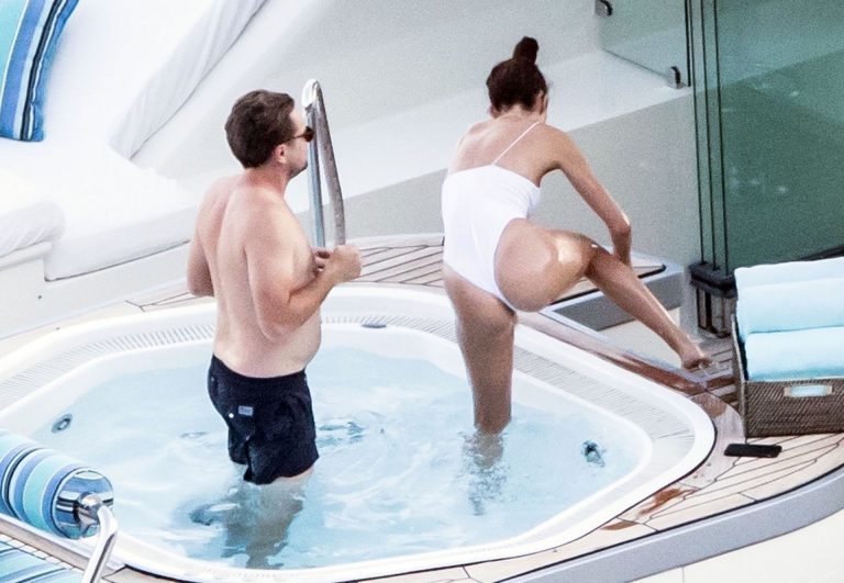 Camila Morrone Bikini Pictures Camila Morrone in a sexy swimsuit in a hot tub on a yacht with Leonardo DiCaprio seen by paparazzi.