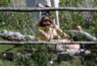 Alejandra Silva caught topless with her nude boobs exposed by paparazzi on vacation.
