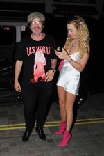 Georgia Harrison upskirt flashing her panties seen by paparazzi getting out of a car in a short dress.

















