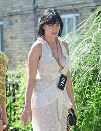 Daisy Lowe braless boobs in a see through dress showing off her tits and cleavage seen by paparazzi.












































