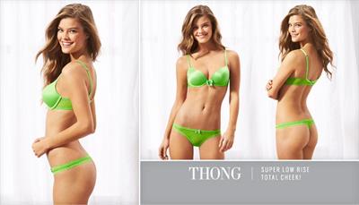 Nina Agdal in a bikini in lingerie