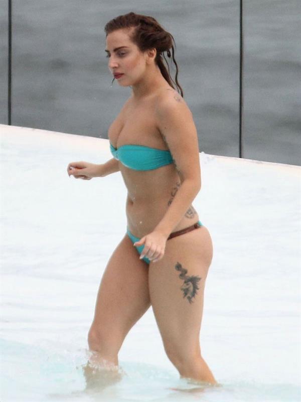 Lady Gaga in a bikini