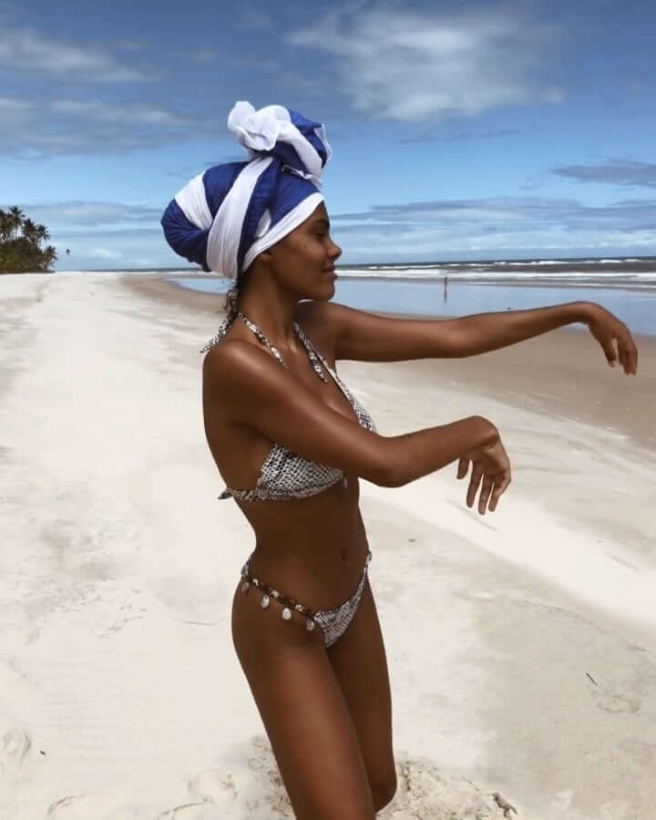 Tina Kunakey in a bikini