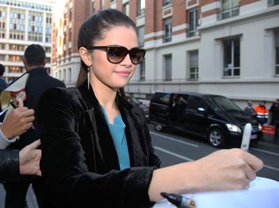 Selena Gomez at NRJ Radio in Paris 2/18/13 