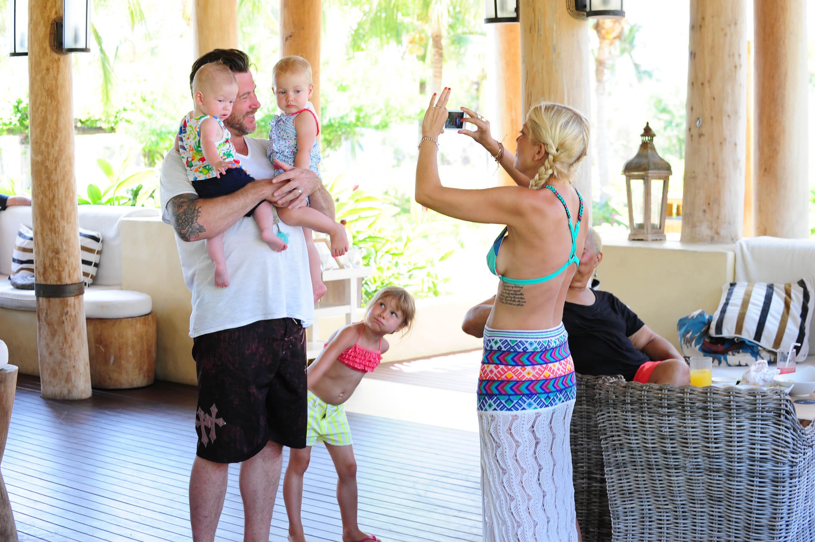 Tori Spelling Celebrates her birthday with family at the St Regis Punta Mita Resort in Mexico (May 20, 2013) 