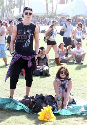 Vanessa Hudgens at Coachella Festival day 3 in Indio on April 14, 2013