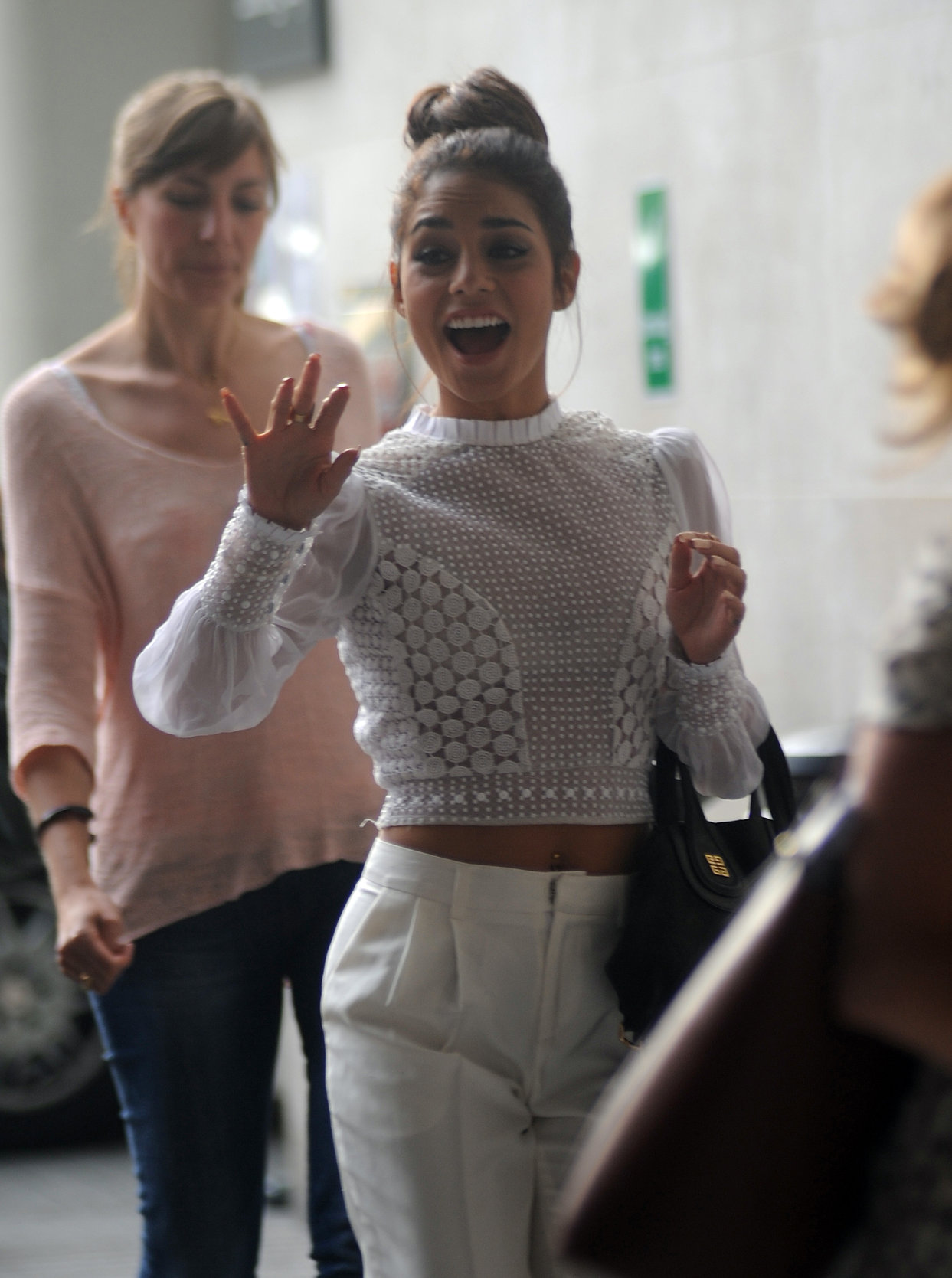 Vanessa Hudgens arriving at BBC Radio 1 in London on July 16, 2013 