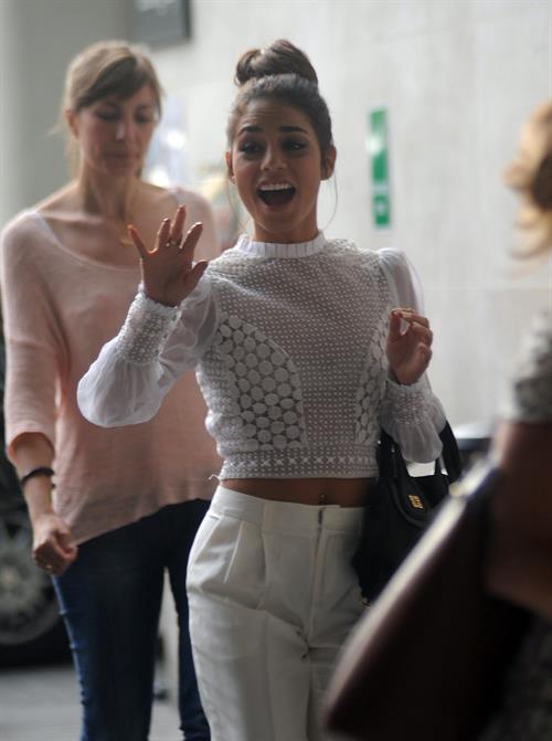 Vanessa Hudgens arriving at BBC Radio 1 in London on July 16, 2013 