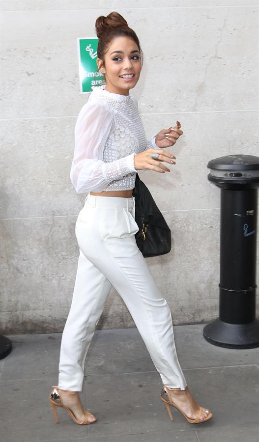 Vanessa Hudgens arriving at BBC Radio 1 in London on July 16, 2013 
