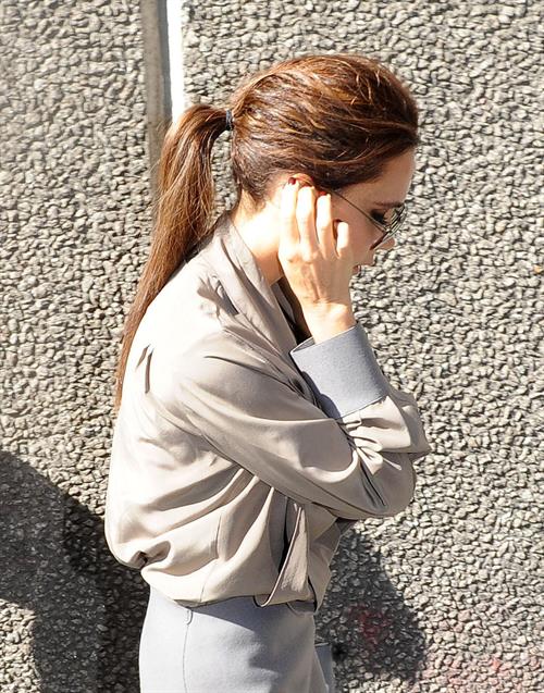 Victoria Beckham leaving London's Vogue Festival in London on April 28, 2013