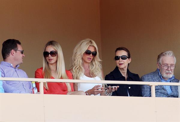 Victoria Silvstedt Attends Novak Djokovic match at Monte-Carlo RoleMasters in Monaco (April 18, 2013) 