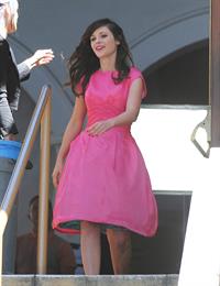 Zooey Deschanel On Set of a Music Video Shooting in Los Angeles April 16, 2013 
