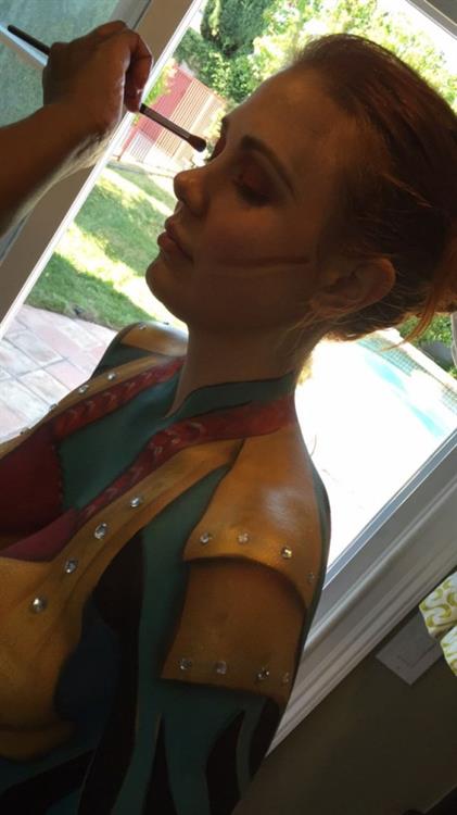Maitland Ward in body paint