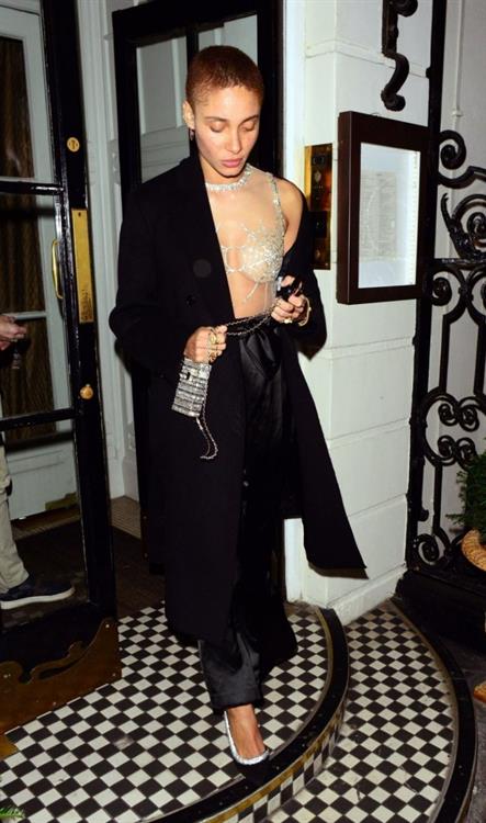 Adwoa Aboah Lingerie Pictures Adwoa Aboah braless boobs in a see through top showing off her tits photographed by paparazzi.