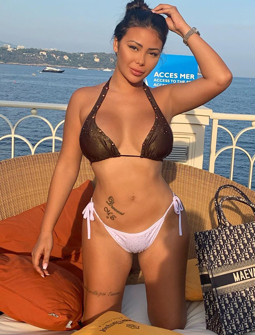 Maeva Ghennam in a bikini