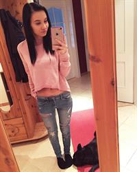 Young hot model Jacqueline Infanger showing off