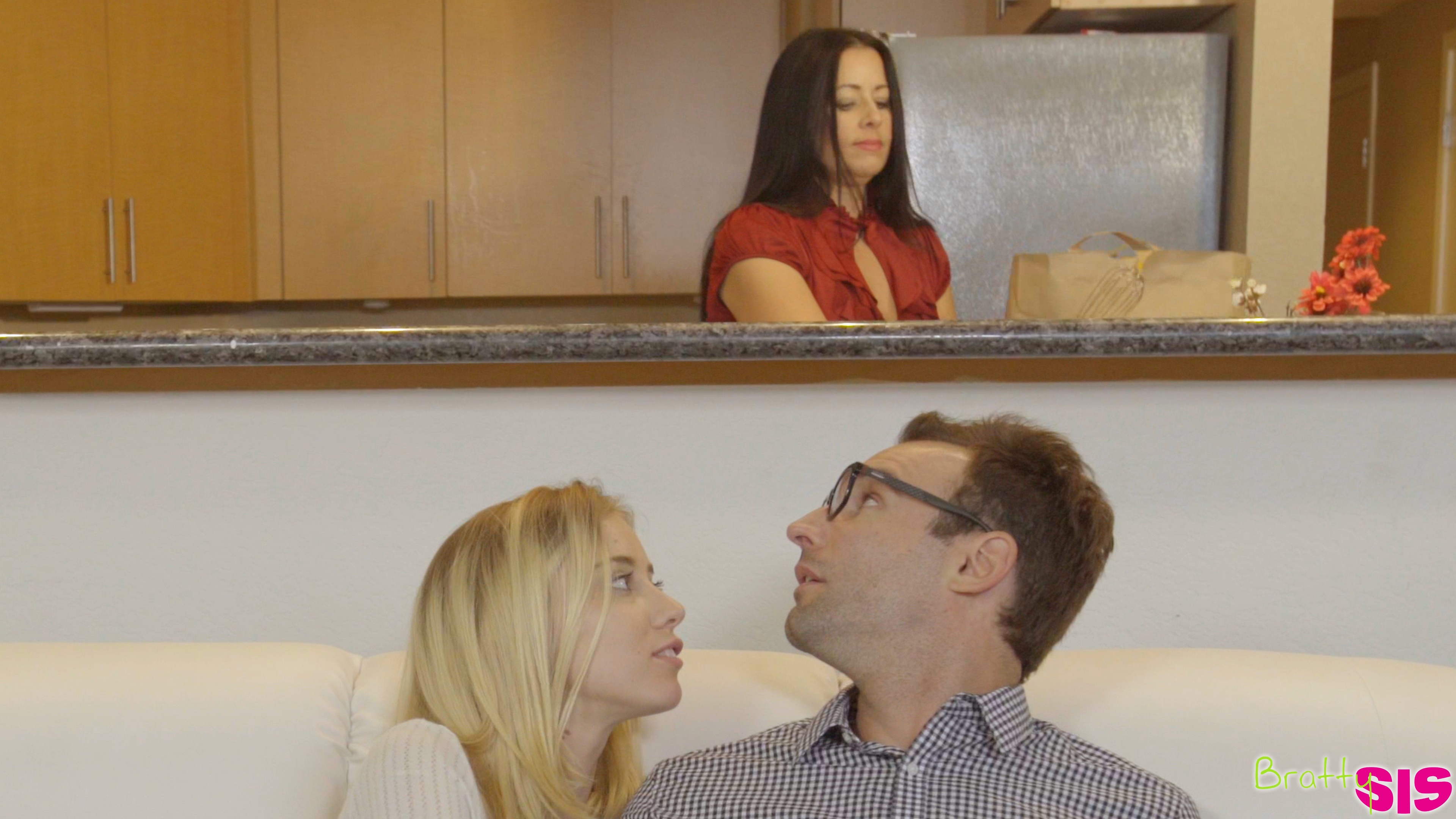 Cum craving coed Haley Reed proves shes her daddys little angel by sucking him off and riding his fuck stick