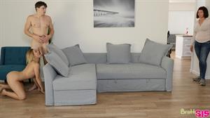 Aubrey Sinclair Nude Pictures A practical joke turns into a hairy pussy pounding as Aubrey Sinclair sucks her stepbrothers cock and rides his hardon