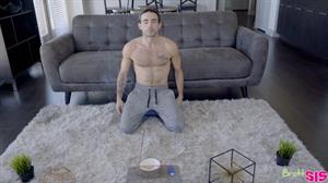 Kyler Quinn is sick of her stepbro meditating so she sucks him off then rides his dick til he comes to his senses