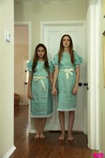 Vanna Bardot and her adopted sister Maya Kendrick dress in identical dreses and work together to seduce their stepbro