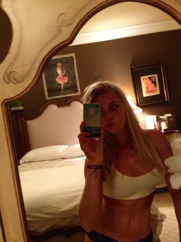 AJ Michalka taking a selfie