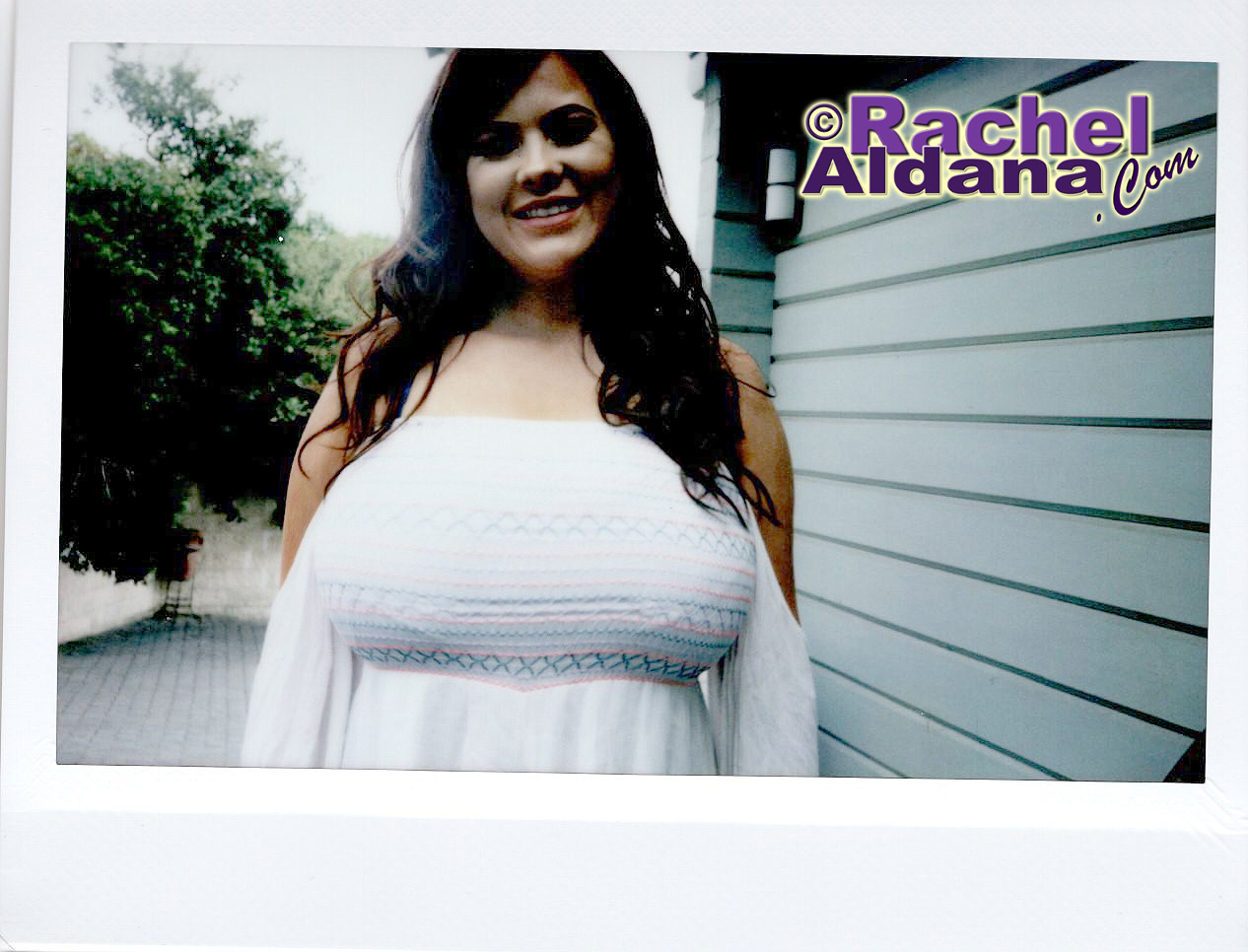 Rachel Aldana Showcasing Her Big Natural Wonders in Polaroid Shoots