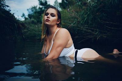 Hot sexy curvy lingerie model