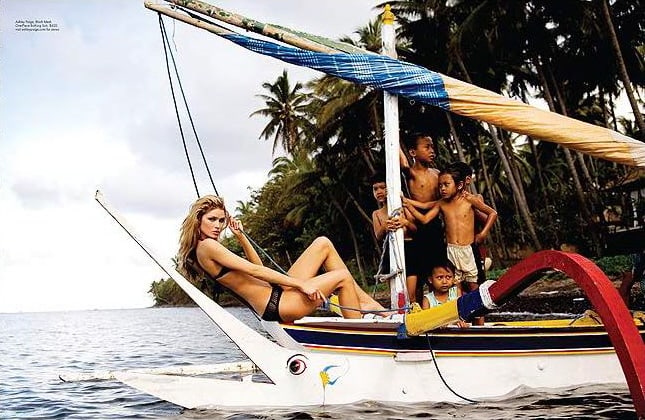 Sarah Mutch in a bikini