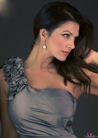 Denise Milani Photoset - Silver Dress