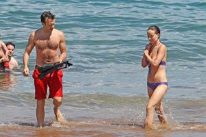 Olivia Wilde on the beach and in the water in Hawaii - May 26, 2013 