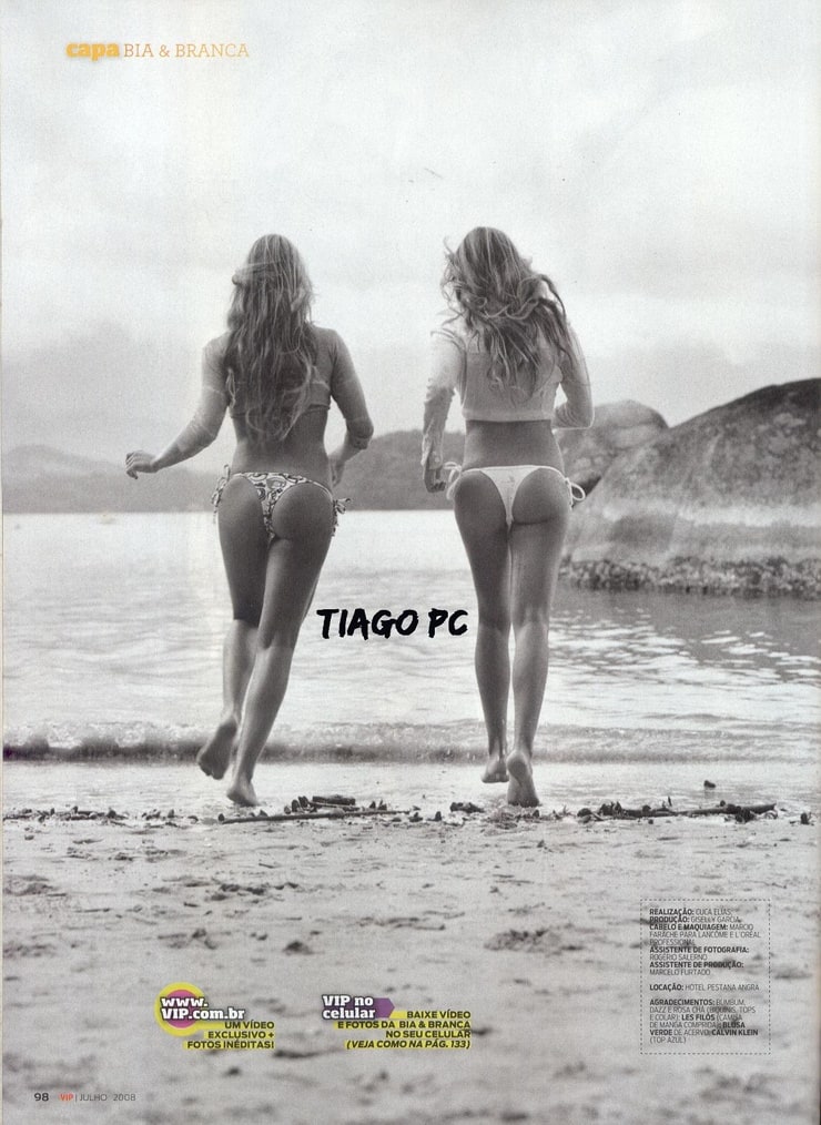 Bia and Branca Feres in a bikini