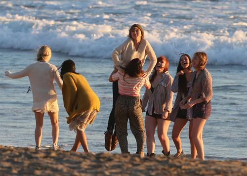 Taylor Swift Pictures Taylor Swift filming a music video in Malibu 2/11/13