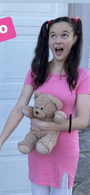 Kay Lin dresses as Boo for Halloween 