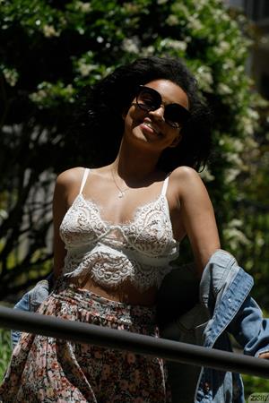 Dee Richards in White Lace