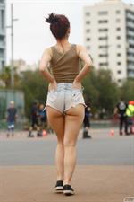 Madeline Escobar Yellow Top and Shorts