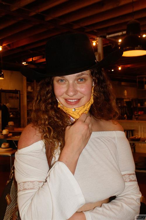 Carrie Barber Pictures Carrie Barber in a Blue Skirt