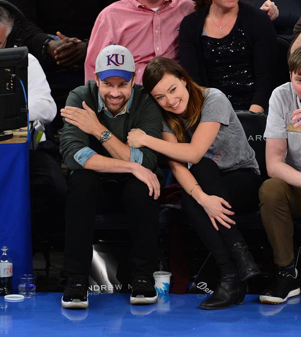 Olivia Wilde - Raptors vs Knicks game in NYC 3/23/13  