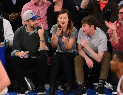 Olivia Wilde - Raptors vs Knicks game in NYC 3/23/13  