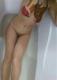 Eleonora Eduardovna in body paint - breasts