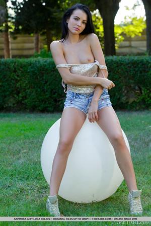 Sapphira A Nude Pictures Bike and Ball
