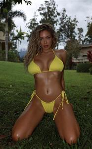 Hannah Palmer in a bikini