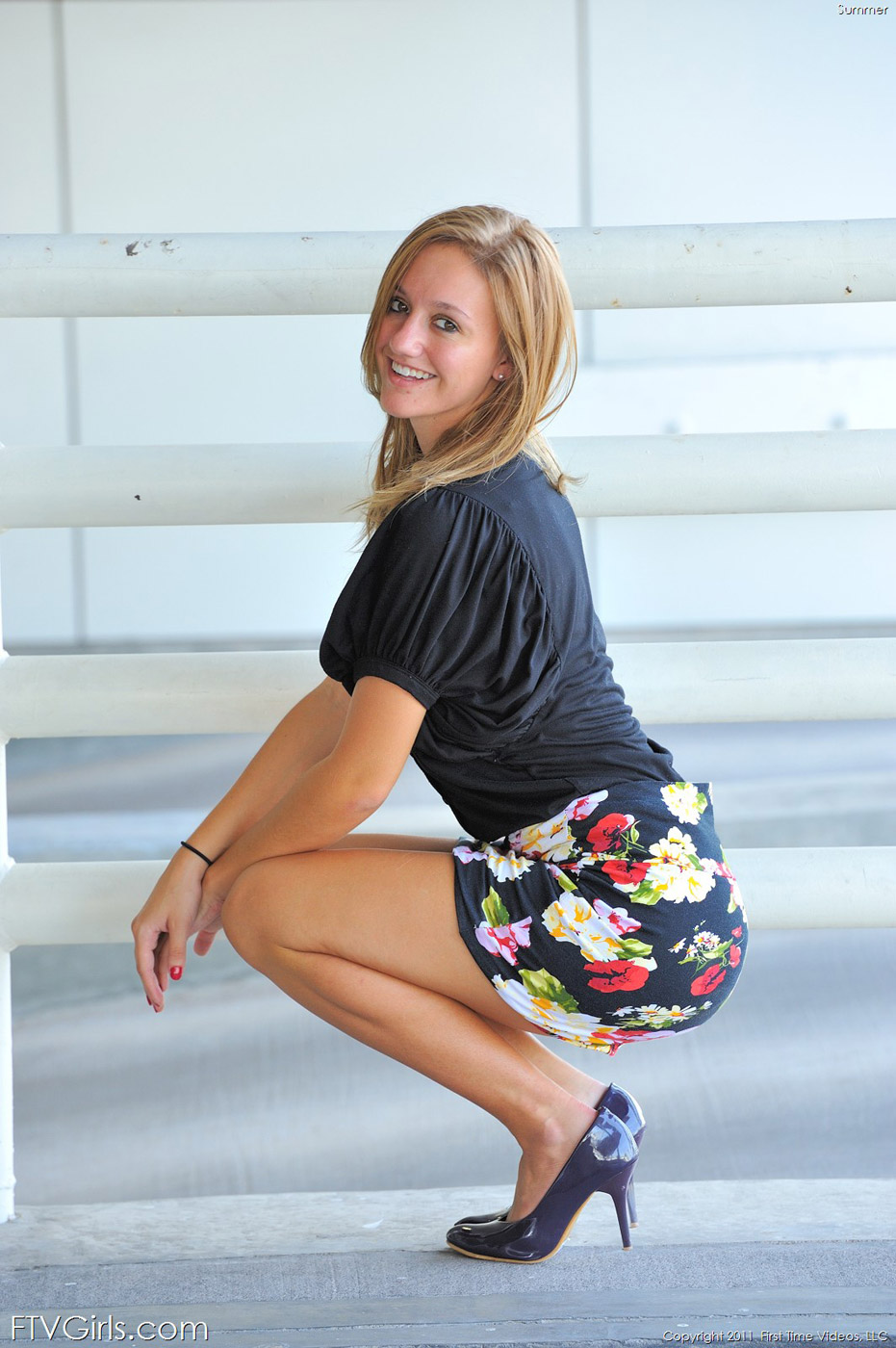 Summer gives upskirt glimpses